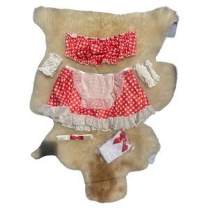 SHEIN Red and White Gingham Lingerie Set